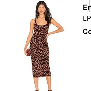 LPA Leopard MIDI Body Con Dress from Revolve
